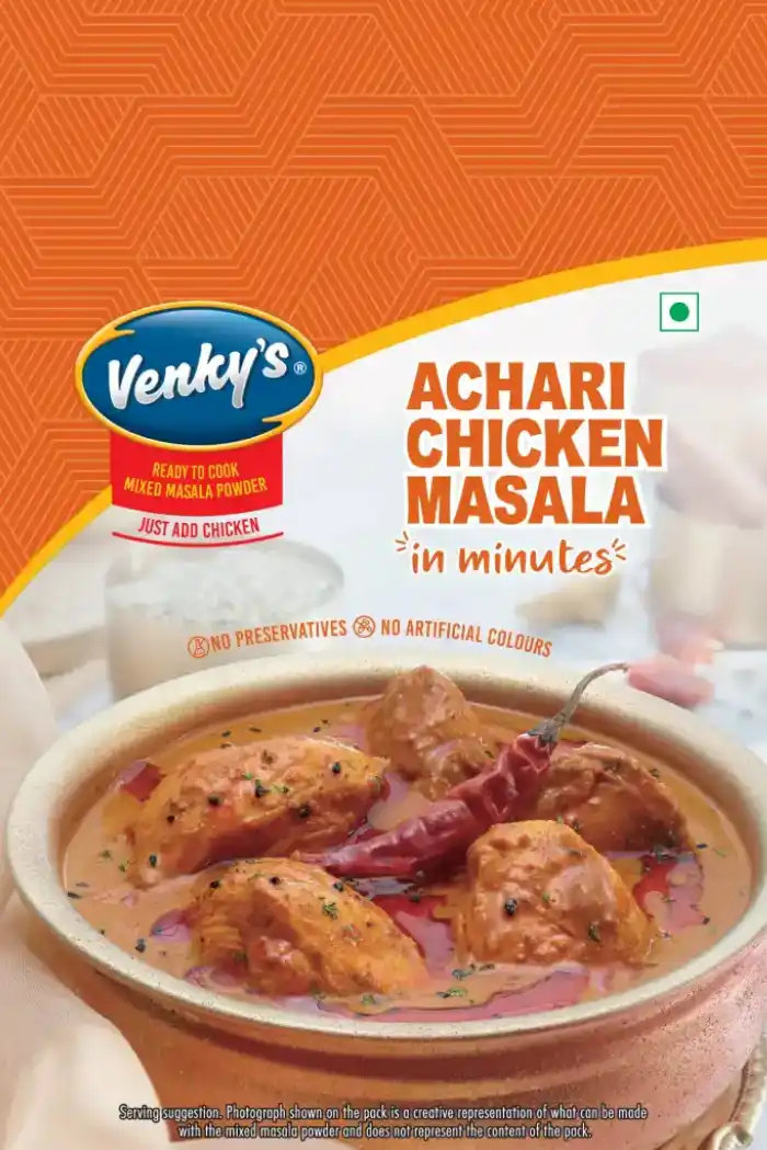 Venky's Spices Achari Chicken Masala back pack image
