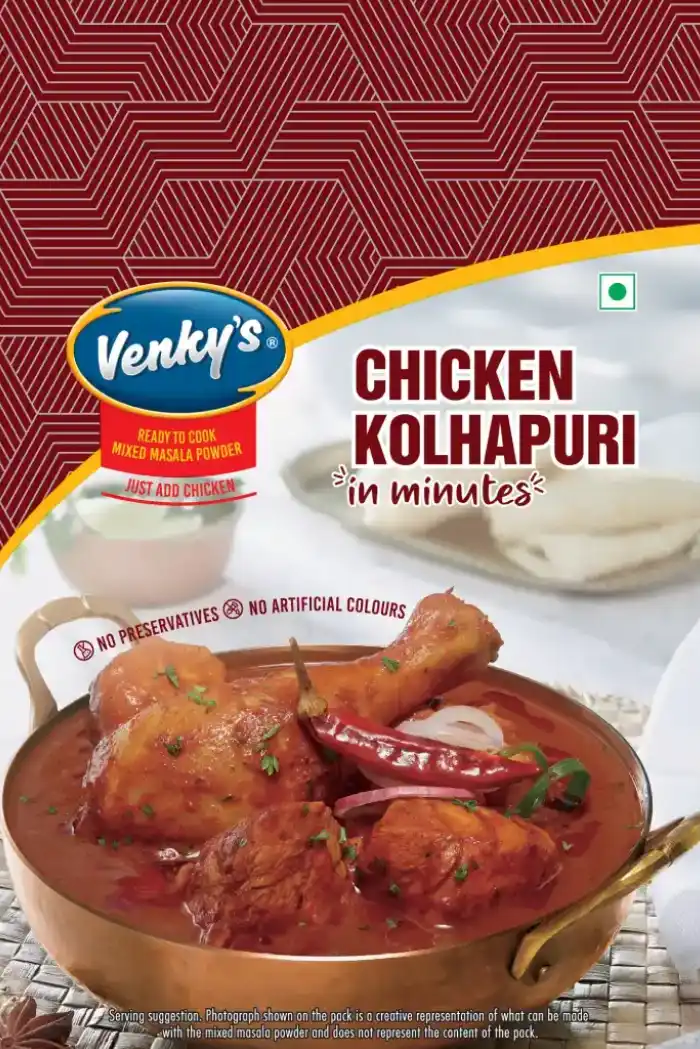 Venky's Spices Chicken Kolhapuri back pack image