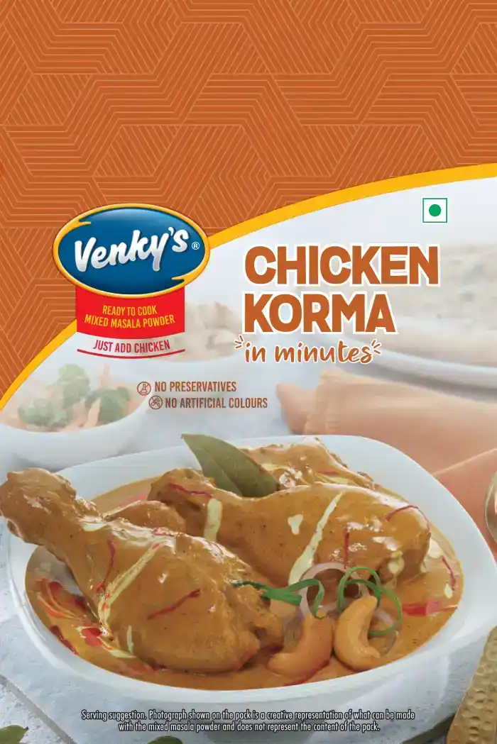 Venky's Spices Chicken Korma back pack image