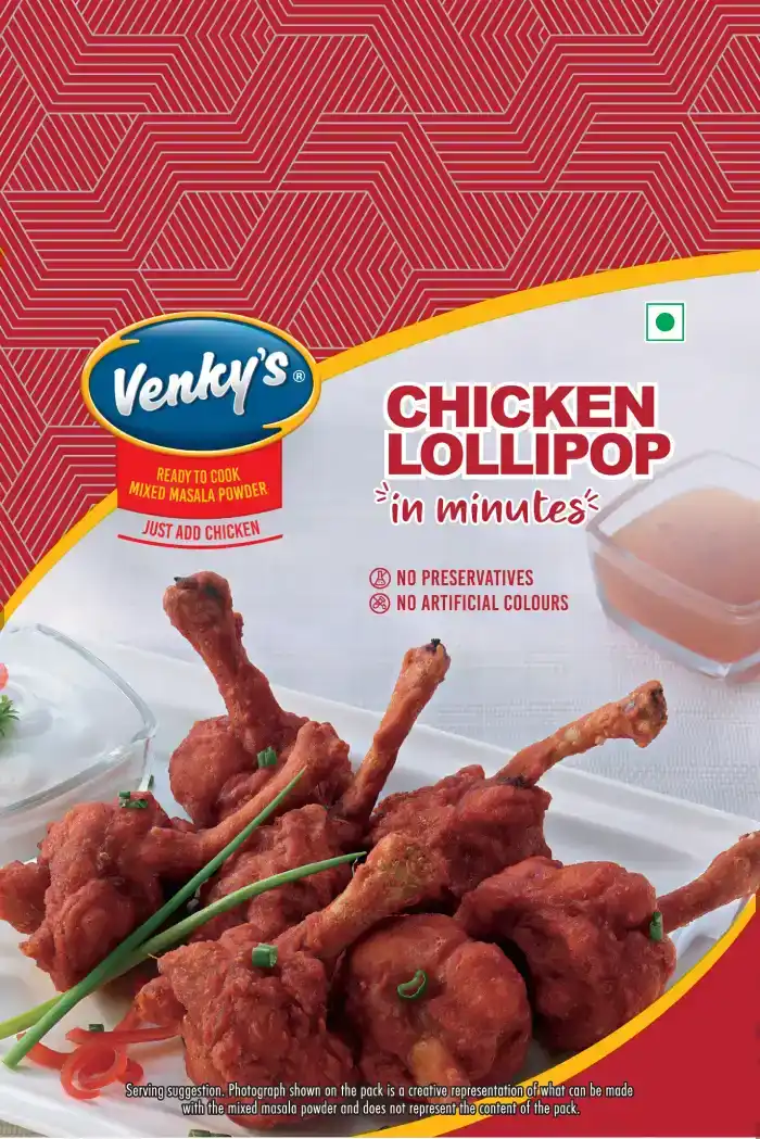 Venky's Spices Chicken Lollipop back pack image