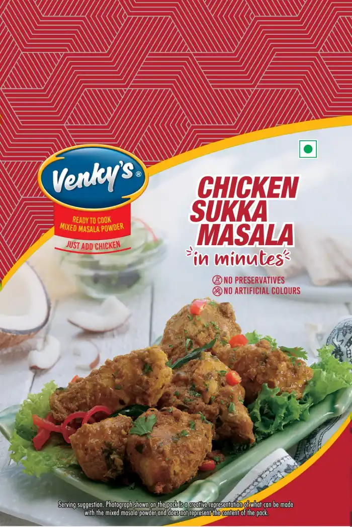 Venky's Spices Chicken Sukka Masala back pack image
