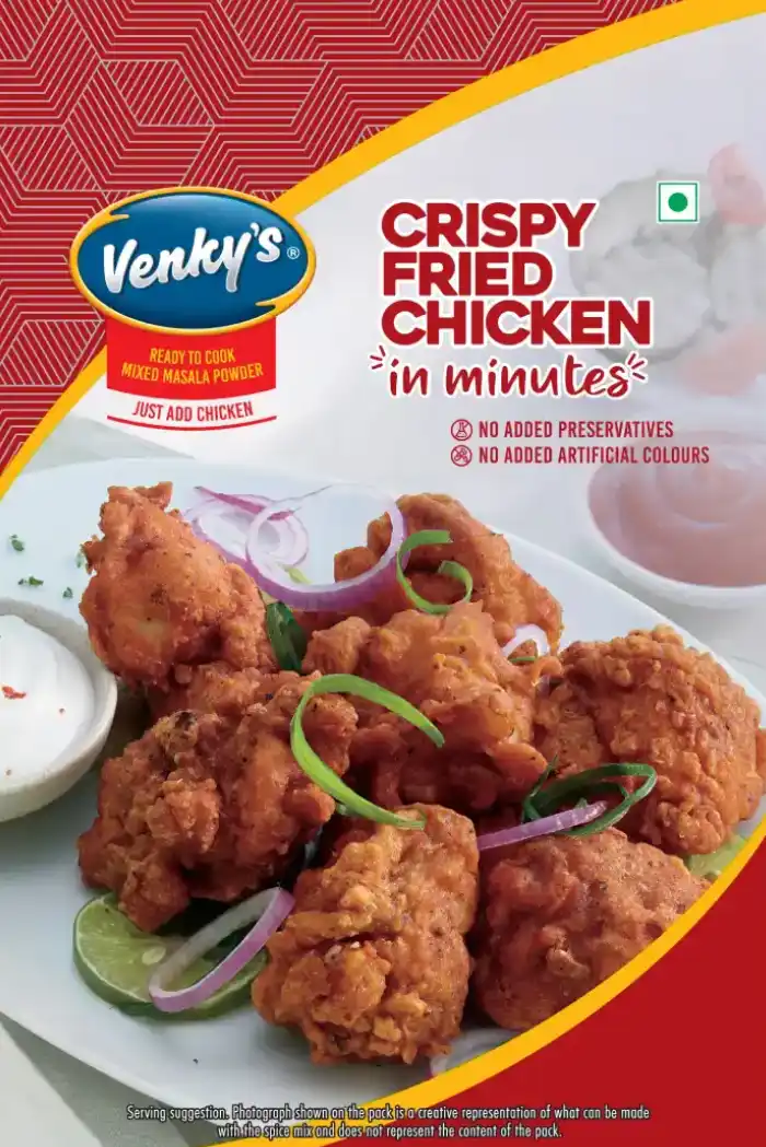 Venky's Spices Crispy Fried Chicken back pack image