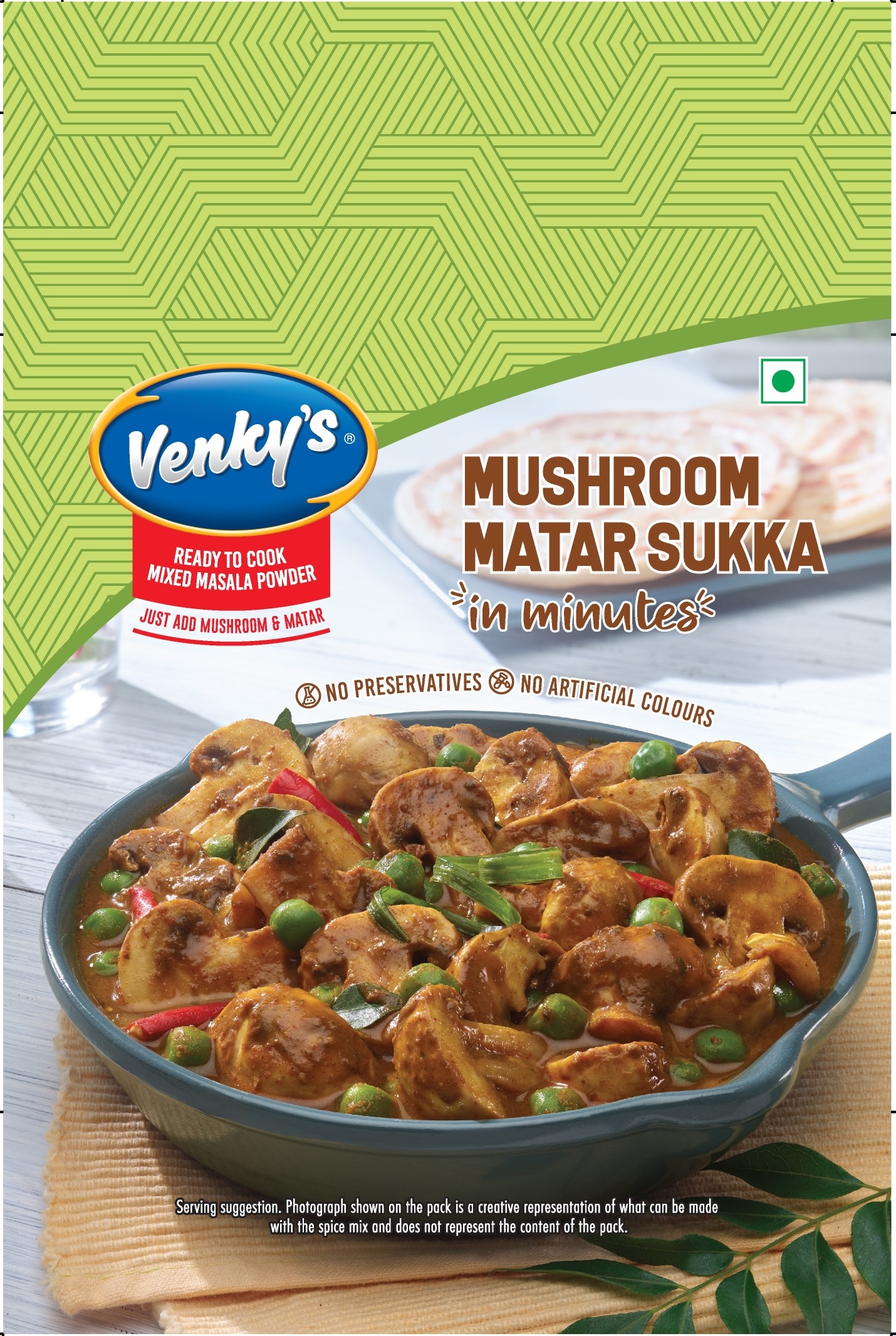Venky's Spices Mushroom Matar Sukka Masala back pack image